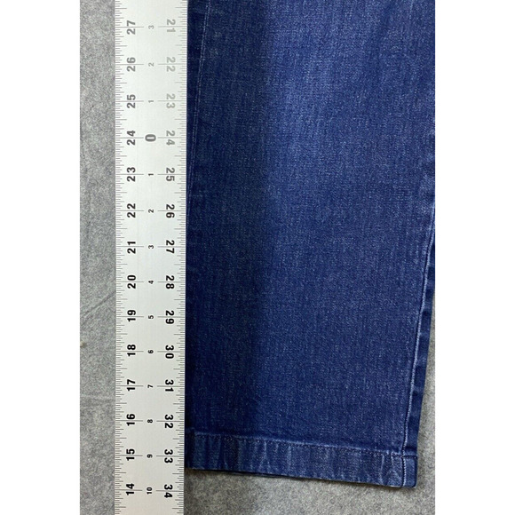 J Crew Pants Womens Size 28 Blue Wide Leg Crop Side Zipper - Picture 5 of 13